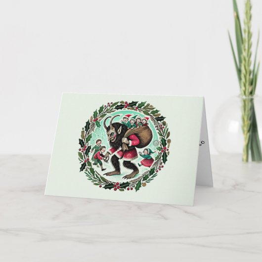 Krampus Christmas Dankeskarte (Vorderseite)