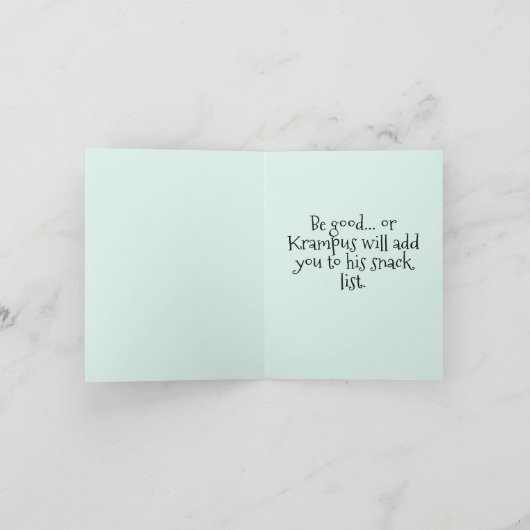 Krampus Christmas Feiertagskarte (Innenseite)