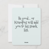 Krampus Christmas Feiertagskarte (Rückseite)