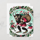 Krampus Christmas Feiertagskarte (Vorne/Hinten)