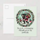 Krampus Christmas Feiertagspostkarte (Vorne/Hinten)