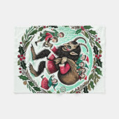 Krampus Christmas Fleecedecke (Vorderseite (Horizontal))