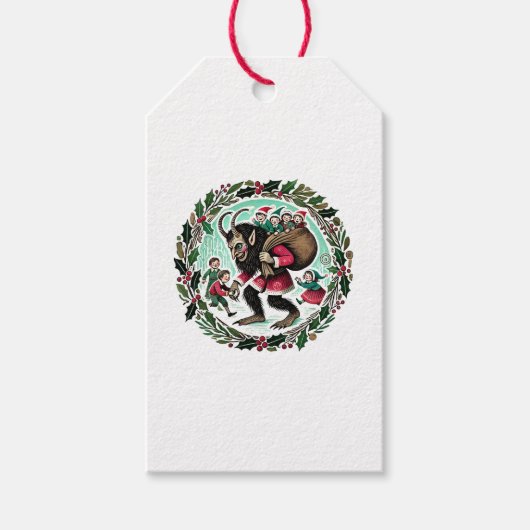 Krampus Christmas Geschenkanhänger (Vorderseite)