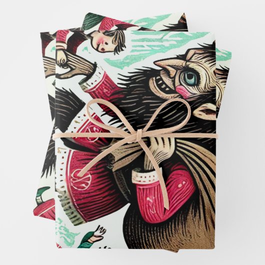 Krampus Christmas Geschenkpapier Set (Beispiel)