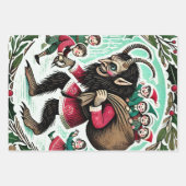 Krampus Christmas Geschenkpapier Set (Vorderseite)