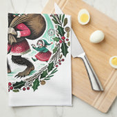 Krampus Christmas Geschirrtuch (Viertel Falte)