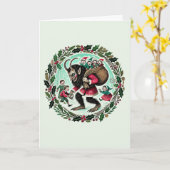 Krampus Christmas Karte (Gelbe Blume)