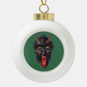 Krampus Christmas Keramik Kugel-Ornament (Vorderseite)