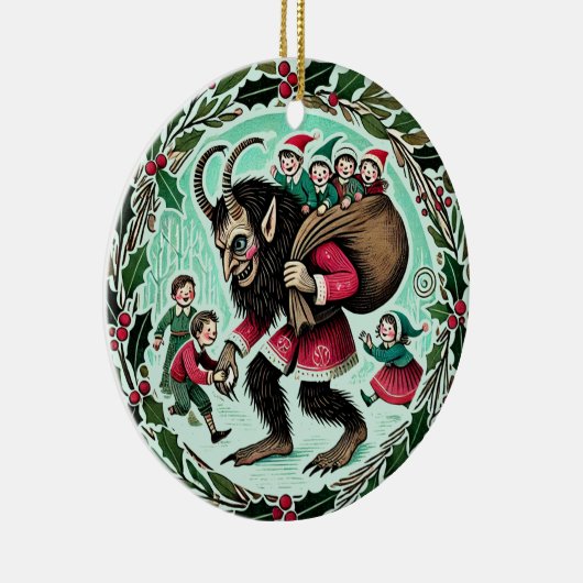 Krampus Christmas Keramik Ornament (Rechts)