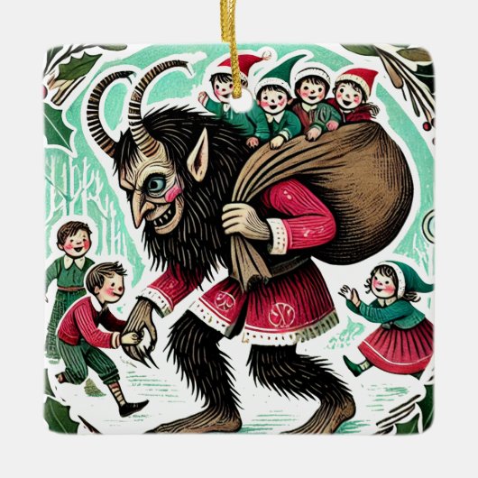 Krampus Christmas Keramikornament (Vorderseite)