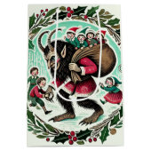 Krampus Christmas Mittlere Geschenktüte (Rückseite)