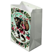 Krampus Christmas Mittlere Geschenktüte (Rückseite Schrägansicht)