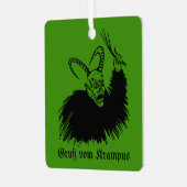 Krampus Christmas Ornament Aus Metall (Vorderseite links)