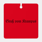 Krampus Christmas Ornament Aus Metall (Rückseite)