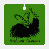 Krampus Christmas Ornament Aus Metall (Vorderseite)