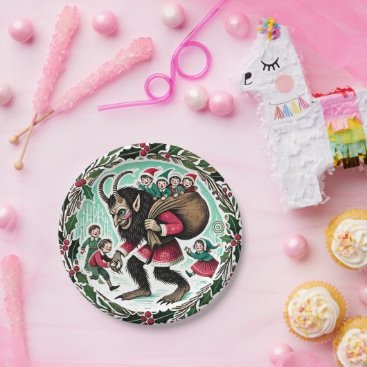Krampus Christmas Pappteller (Party)