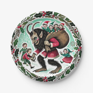Krampus Christmas Pappteller