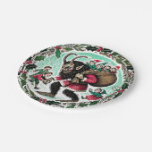 Krampus Christmas Pappteller (Schrägansicht)