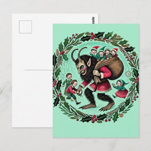 Krampus Christmas Postkarte (Vorne/Hinten)