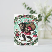 Krampus Christmas Postkarte (Stehend Vorderseite)