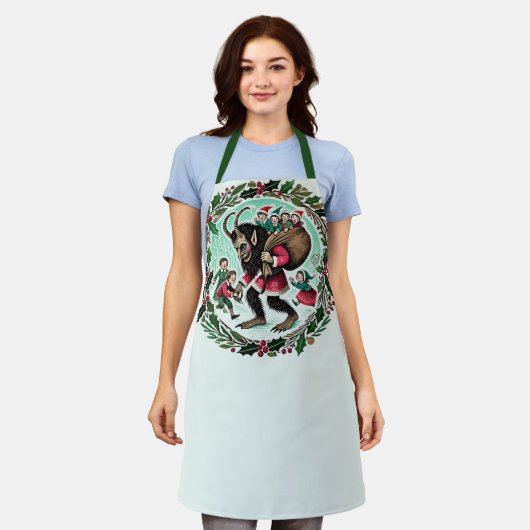 Krampus Christmas Schürze (Getragen)