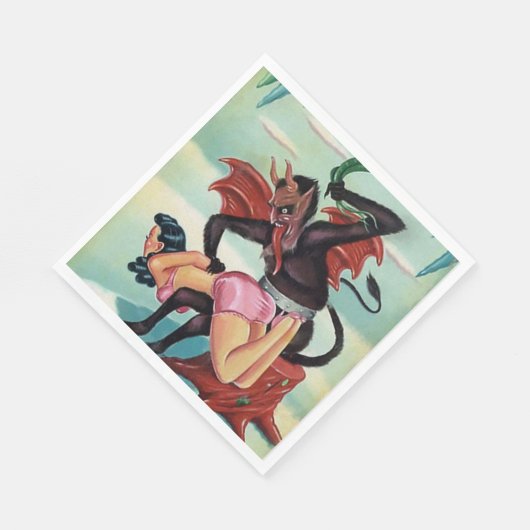 Krampus Christmas Serviette (Ecke)