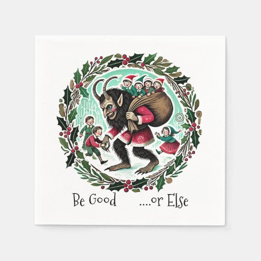 Krampus Christmas Serviette (Vorderseite)