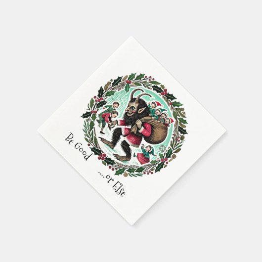 Krampus Christmas Serviette (Ecke)
