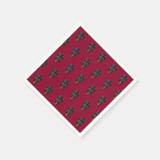 Krampus Cocktail Napkin Serviette (Ecke)