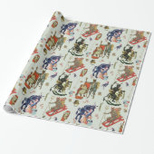 Krampus Collage Wrapping Paper Geschenkpapier (Ungerollt)
