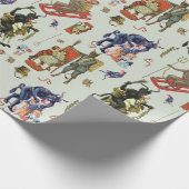 Krampus Collage Wrapping Paper Geschenkpapier (Ecke)