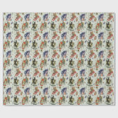 Krampus Collage Wrapping Paper Kleines Muster Geschenkpapier (Flach)