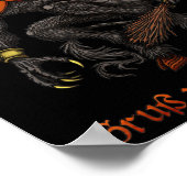 Krampus Dark Christmas Merry Krampus Holiday Horro Poster (Ecke)