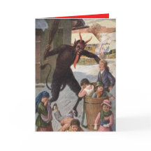 Krampus, das Entführungs-Kinderwinter bestraft