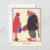 Krampus & Datum Postkarte (Vorne/Hinten)