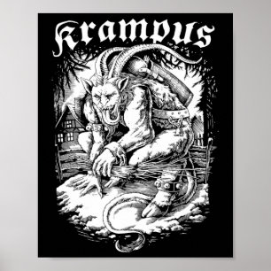Krampus-Design Weihnachtszeit Böse Pyjama Weihnach Poster