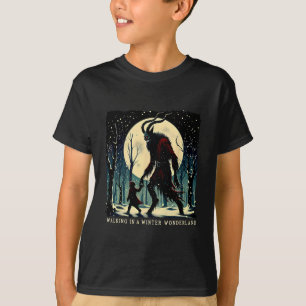 Krampus Dunkler Winterurlaub, der in einem Winter  T-Shirt