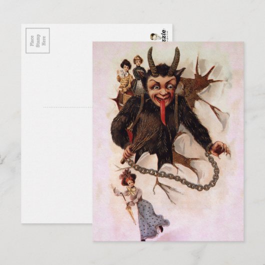 Krampus durchbrechen postkarte (Vorne/Hinten)