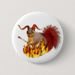 Krampus Eichhörnchen-Knopf Button