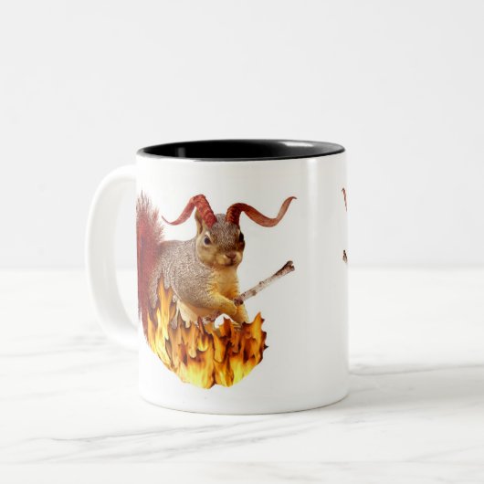 Krampus Eichhörnchen-Tasse Zweifarbige Tasse (Vorderseite Links)