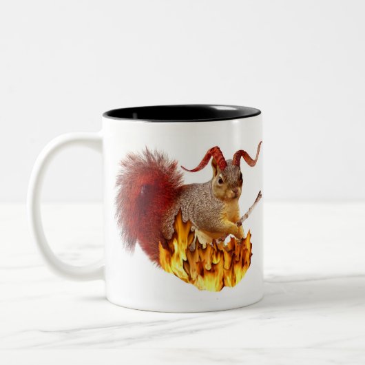 Krampus Eichhörnchen-Tasse Zweifarbige Tasse (Links)