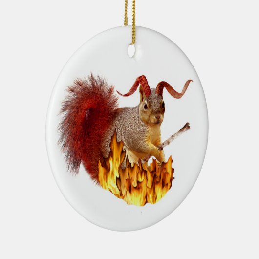 Krampus Eichhörnchen-Verzierung Keramikornament (Rechts)