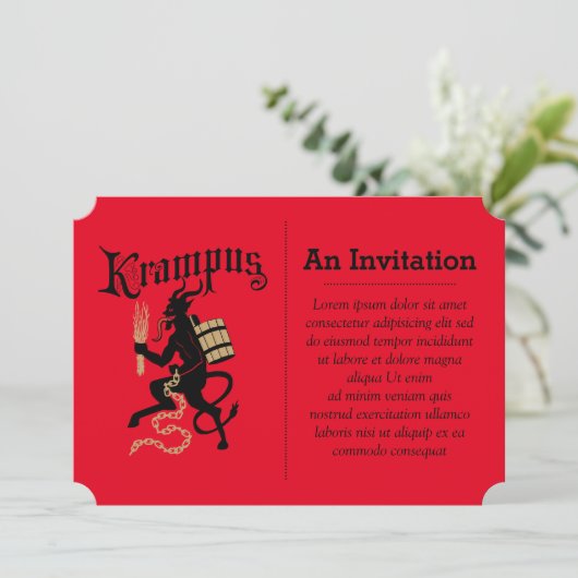 Krampus Einladung (Stehend Vorderseite)