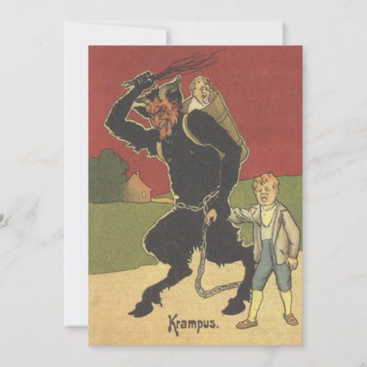 Krampus entführt Kinder (Vorderseite)