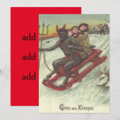 Krampus entführt Kinder auf dem Schlitten (Vorne/Hinten)