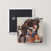 Krampus entführt Kinder Button (Vorne & Hinten)