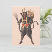 Krampus entführt Kinder mit der Rute (Stehend Vorderseite)