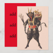 Krampus entführt Kinder mit der Rute (Vorne/Hinten)
