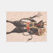 Krampus entführt Kinder mit der Rute Fleecedecke (Vorderseite (Horizontal))