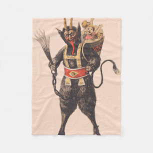 Krampus entführt Kinder mit der Rute Fleecedecke